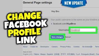 How to Change Facebook Profile Link 2024 | Change profile link on Facebook