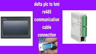 delta plc to hmi communication cable connection