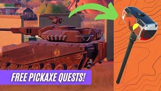 FREE Secret Sledge Pickaxe! Destroy structures with a tank in Zero Build - Covert Ops Quests