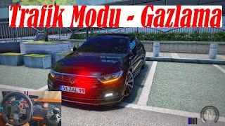 Çakarlı Passat İle Trafikli Yolda Gazlama | Volswogen Passat MAKAS | Assetto Corsa --Logitech G29 --