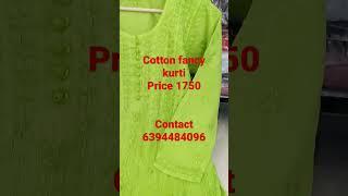 cotton kurti | chikankari | lucknowi | handwork | chikan | fashion | aisha collection #new #video