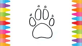 How to Draw Paw Print | Easy Drawing Step by Step