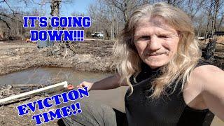 WE GAVE IT AN EVICTION NOTICE! farm, tiny house, homesteading,   RV life, RV living|