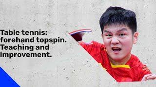 Fan Zhendong. Table tennis  forehand topspin. Teaching and improvement.