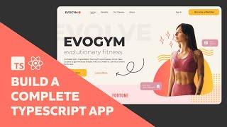 Build a Complete Typescript React Fitness Application for Beginners | Responsive