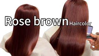 Rose brown haircolor