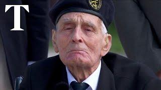 British D-Day veteran gives emotional speech in France