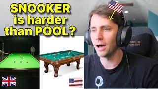 American reacts to Snooker VS Pool : Which one is harder?