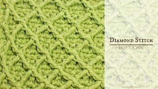 How To: Crochet The Diamond Stitch | Easy Tutorial by Hopeful Honey