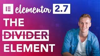 The New Elementor Divider Element Explained