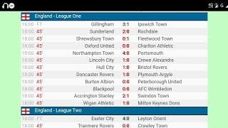 TODAY'S FOOTBALL RESULTS LIVE Now ! FROM LIVESCORE