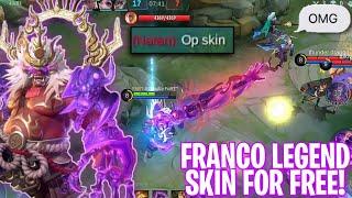 FREE FRANCO LEGEND SKIN! THANK YOU MOONTON! | NEW FRANCO SKIN "KING OF HELL"  | WOLF XOTIC | MLBB