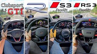 RS3 Facelift | Golf R 8.5 | Clubsport 8.5 | S3 Facelift | SOUND & 100-200 km/h accelerations