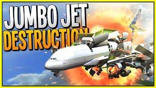 Flying an EXPLODING JUMBO JET! Totally Accurate DESTRUCTION Simulator - Disassembly 3D Gameplay