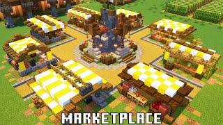 How to build Medieval Village 19/20 : Marketplace - Minecraft Tutorial