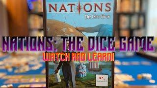 NATIONS: THE DICE GAME BOARD GAME PLAY THRU TUTORIAL -  LEARN HOW TO PLAY NATIONS: THE DICE GAME!