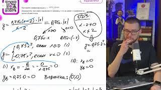 Постройте график функции y=(0,75x^2-1,5x)⋅|x|/x-2. Определите, при каких значениях m прямая - №11837