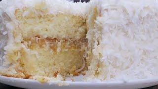 COCONUT CAKE with PINEAPPLE  FILLING and FLUFF ICING