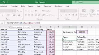 Excel FILTER Function: Return Specific Columns