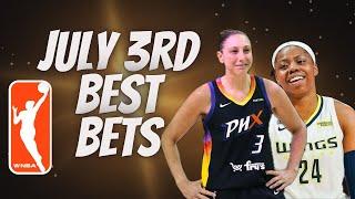 Best WNBA Player Prop Picks, Bets, Parlays, Moneylines Today Wednesday July 3rd 7/3
