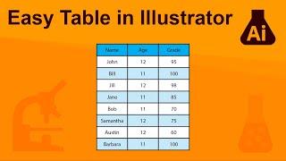 Easy table in Adobe Illustrator