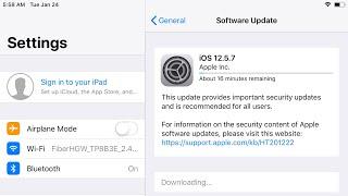 How to update iPad iOS 12.5.7