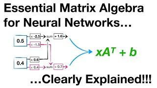 Essential Matrix Algebra for Neural Networks, Clearly Explained!!!