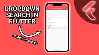 Flutter Tutorial - Dropdown Menu With Search (dropdown_search) #Flutter #AppDevelopment #Dart