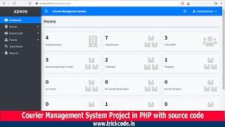 Courier Management System Project in PHP with source code