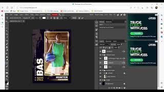 How to edit my trading card template with Photopea