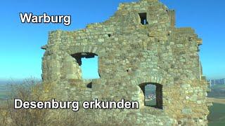 Warburg Desenberg. Eine kleine Ruine auf dem Berg besuchen