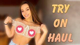 [4K] Exploring Transparent Clothes with Sophia | See through Try on Haul