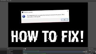 HOW TO FIX FAILED TO CONNECT TO SERVER/STREAM  OBS STUDIO 2021! OBS SERVER ERROR FIX!