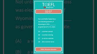 TOEFL Grammar Practice #231 | Structure Questions Questions (Inversion)