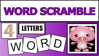 4-Letter Scramble Words- Jumble Word Game- Guess the Word Game | SW Scramble #1