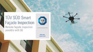 Smart façade inspection with remote inspection possibility using 5G technology