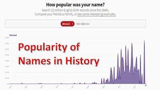 How Popular Was Your Name in History | NR Awareness TV