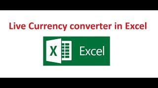 How to convert live currency in Excel !!!! live Currency !!!!