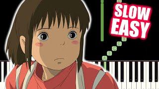 One Summer's Day - Spirited Away - SLOW EASY Piano Tutorial(Synthesia) by TAM