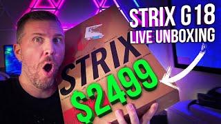 Unboxing Asus Strix G18, RTX 4080 175W, i9-13980HX, QHD 240 HZ (LIVE)