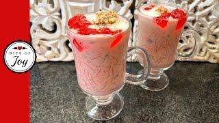 Falooda Banane Ka Tarika | Rose Flavor Homemade Falooda