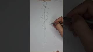 How to draw fashion figure / Fashion illustration step by step / ilustrasi mode