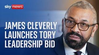 James Cleverly launches his leadership bid