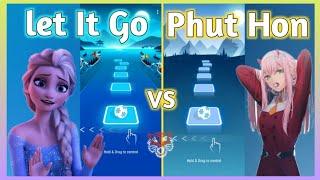 Tiles Hop - Elsa Let It Go Frozen VS Phao 2 Phut Hon Tik Tok Song. V Gamer