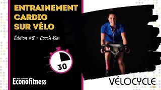 Entrainement CARDIO sur VÉLO | 30 Minutes | VELOCYCLE (Édition 8 - Coach Kim)