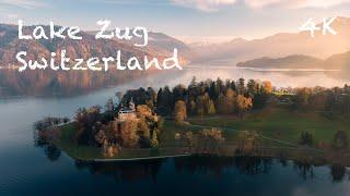 Lake Zug Switzerland in Autumn | Cinematic Drone Video (4K)