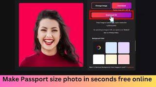 Make Passport Size Photos In Just 2 Min 2024 | How to make passport size photo/imag online 2024