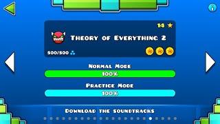 Geometry Dash Theory of Everything 2 100% Complete All Coins jhonny18 GD