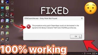 How to fix Entry point not found in Gta v | entry point not found in Gta v