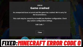 How to Fix Minecraft Java Edition Exit code Error 1
